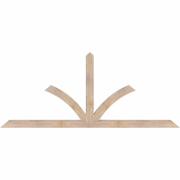Ekena Millwork Richland Smooth Timber Gable Bracket, Douglas Fir, 84"W x 35"H x 3 1/2"D x 3 1/2"F, 10/12 Pitch GBW084X35X0404RIC00SDF - main